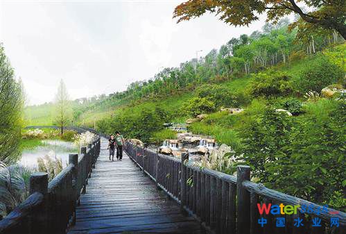 濱江濕地“海綿城市”建設(shè)效果圖。