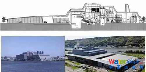圖3法國魯昂VESTA垃圾焚燒廠建筑結(jié)構(gòu)示意圖(上)和外觀(下)
