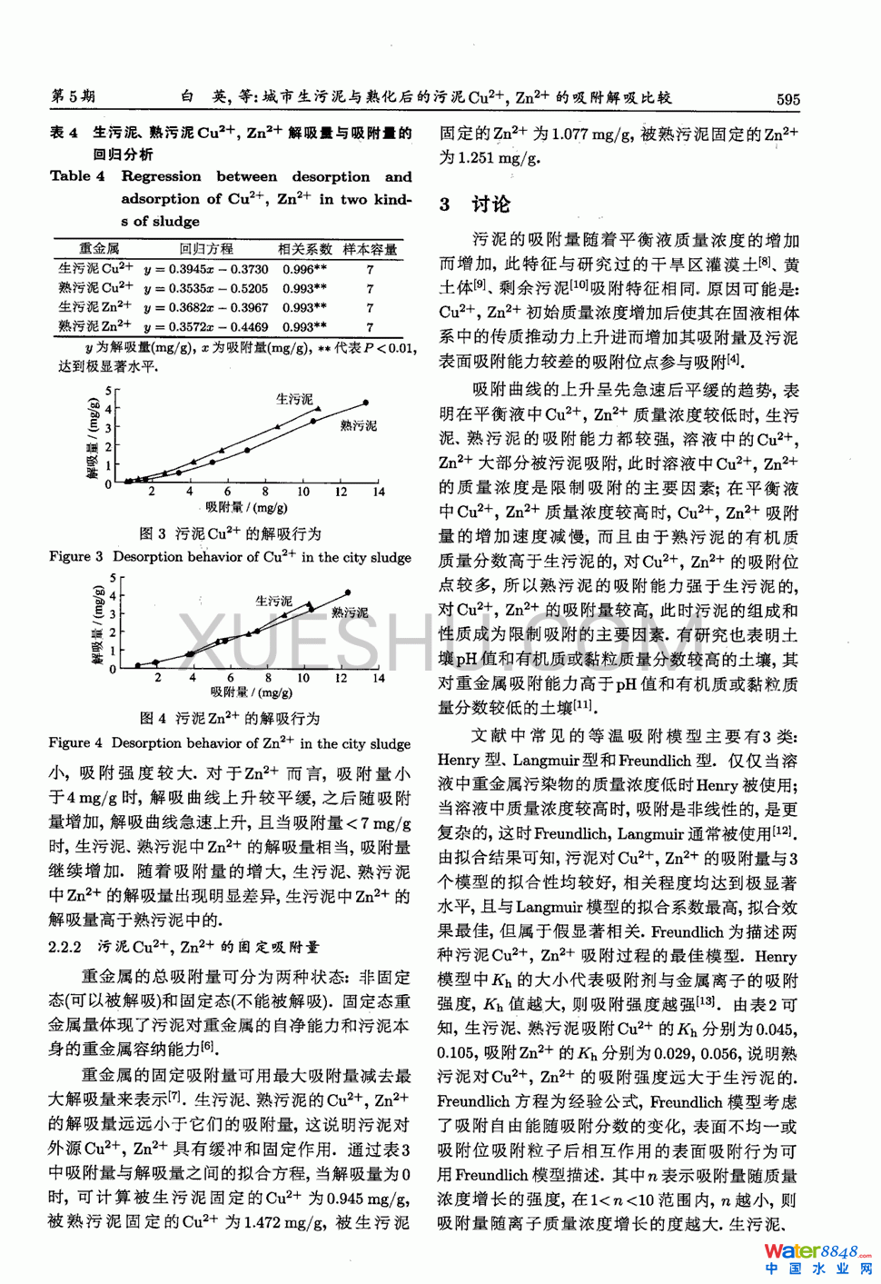 城市生污泥與熟化后的污泥Cu2＋，Zn2＋的吸附解吸比較第3頁